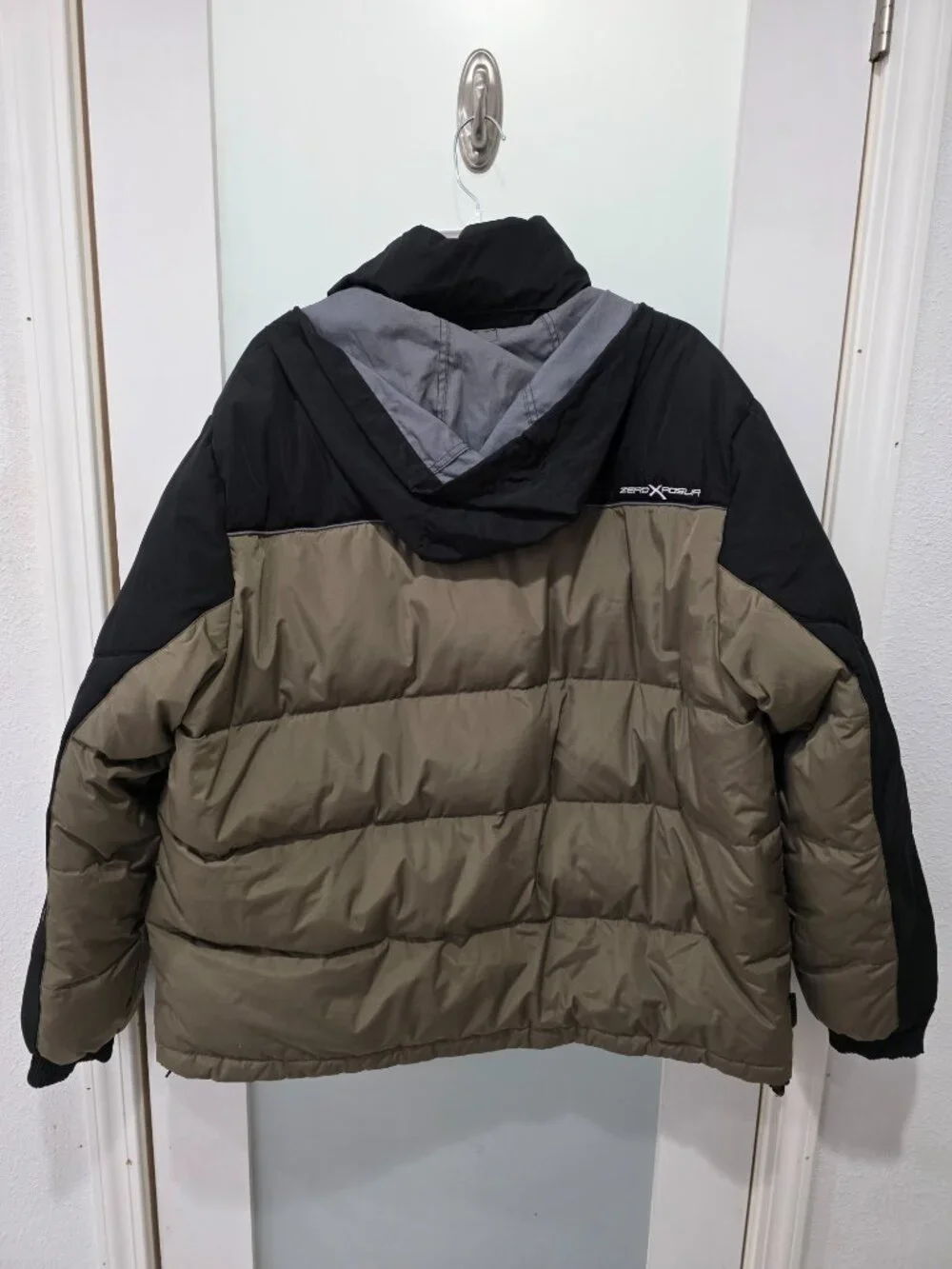 Zero Xposur Colorblock Ski Snow Jacket – Men's L – Green Black Hooded Like New